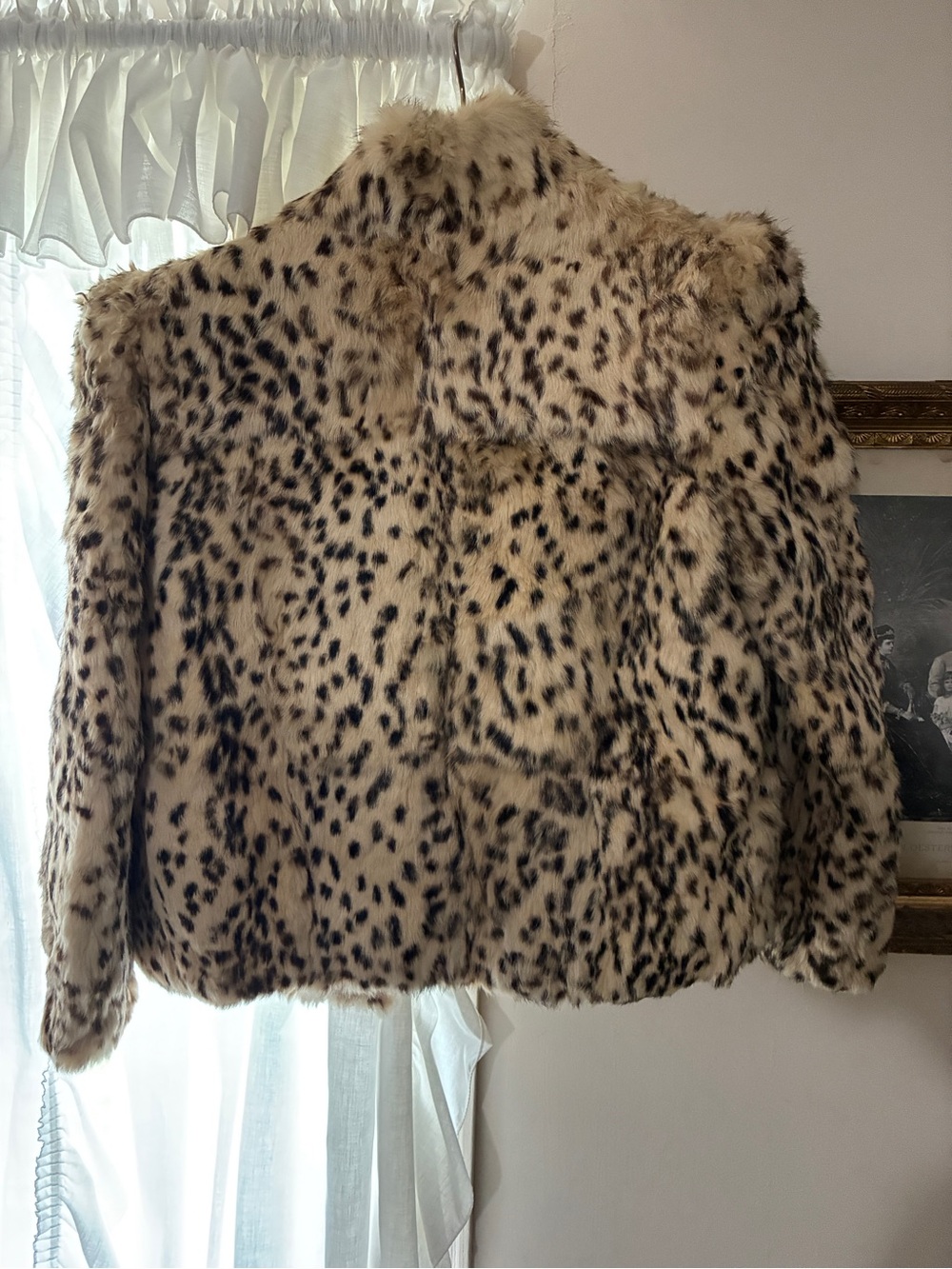 Vintage Chill Chasers Faux Snow Leopard Print Fur Jacket - Picture 2 of 16